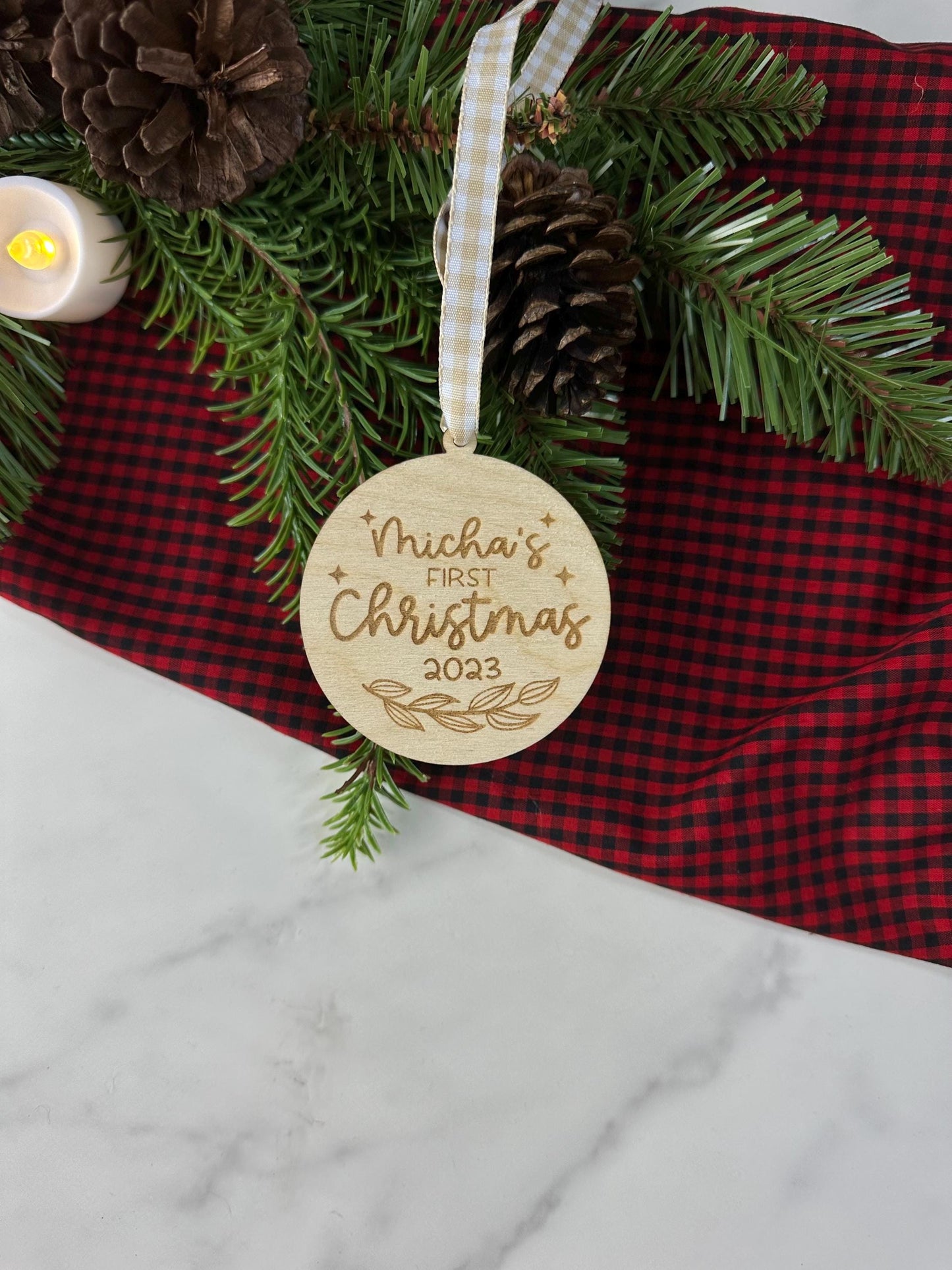 Custom First Christmas Ornament