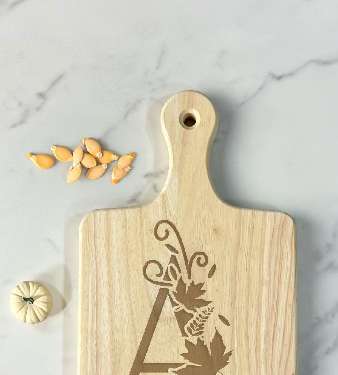 Custom Fall Monogram Charcuterie Board