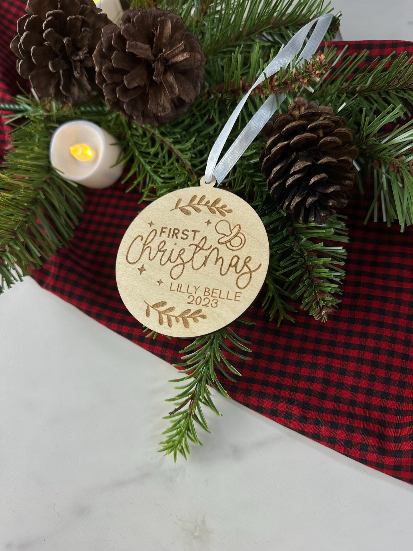 Baby's First Christmas Ornament Personalized