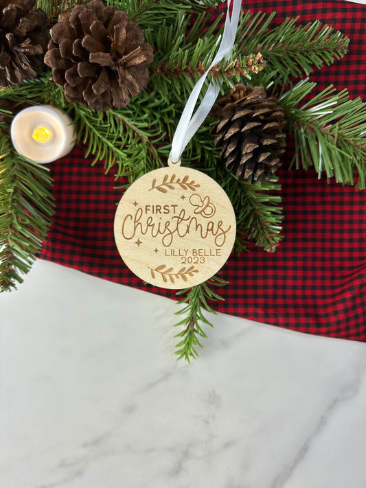 Baby's First Christmas Ornament Personalized