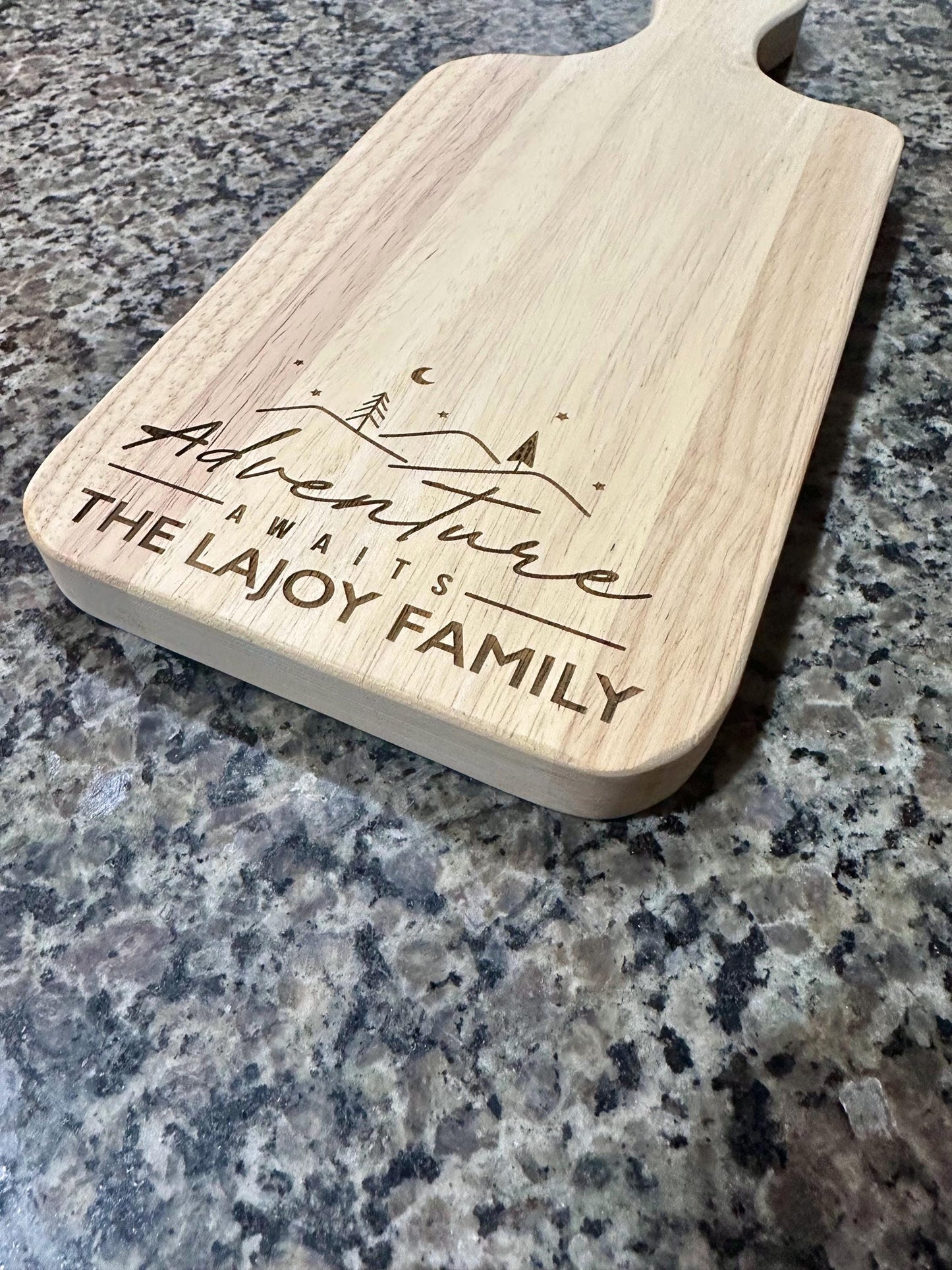 Adventure Camping Charcuterie Board Personalized