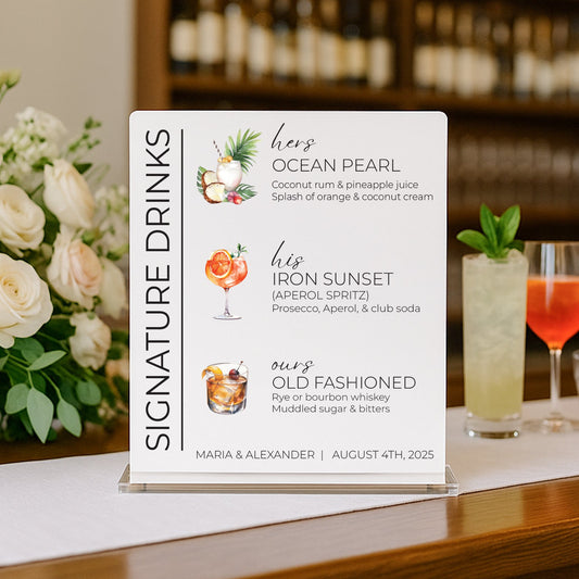 Signature Drinks Sign - V1