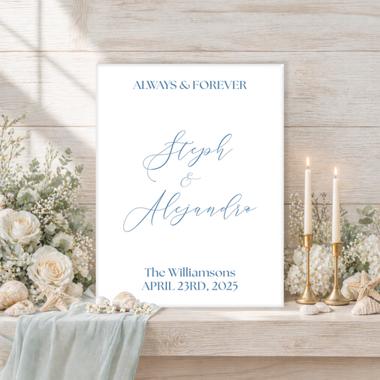 Wedding Welcome Sign | Marina V1