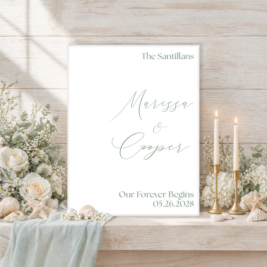 Wedding Welcome Sign | Marina V2