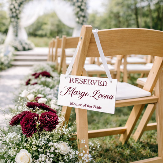Reserved Seat Sign | Caroline Collection