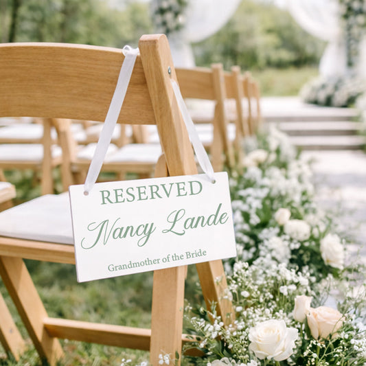 Reserved Seat Sign | Grace Collection
