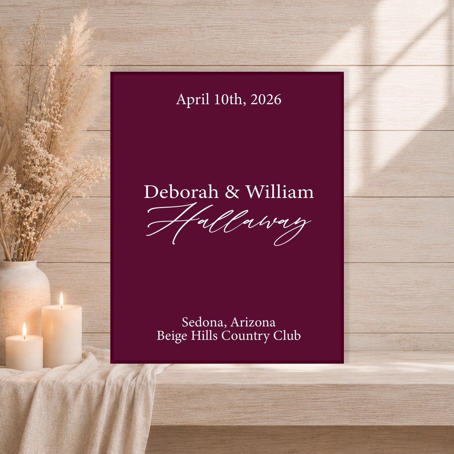 Wedding Welcome Sign | Grace V6